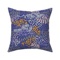 French country wild flower meadow royal blue