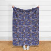 French country wild flower meadow royal blue