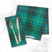 Stewart hunting tartan,  black stripe variant,  12" slubbed,  faded purple and  teal 