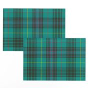 Stewart hunting tartan,  black stripe variant,  12" slubbed,  faded purple and  teal 