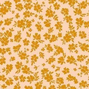 French Country two tone millefleur orange