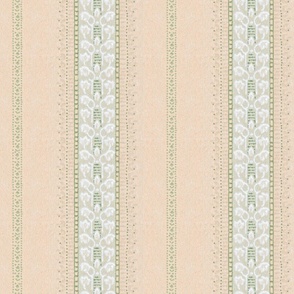 stripes in beige, white and green