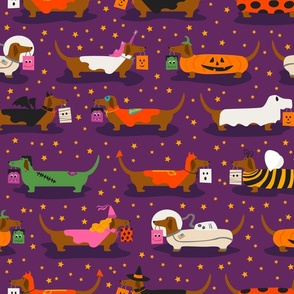 Halloweiner Dogs - Purple