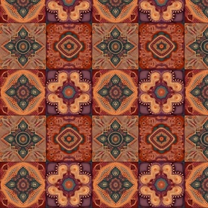 Mysterious Morocco Terracotta Viridian Tiles