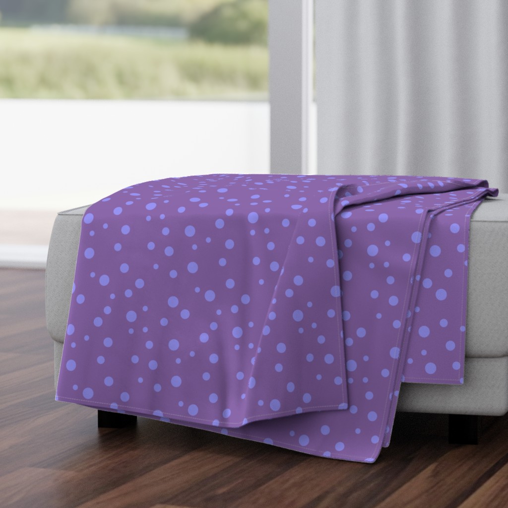 Blue Polka Dots (on purple)