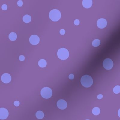 Blue Polka Dots (on purple)