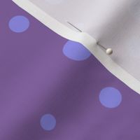 Blue Polka Dots (on purple)