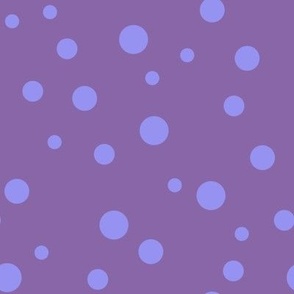 Blue Polka Dots (on purple)