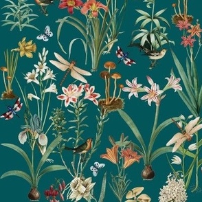 Dragonfly Garden Teal // standard