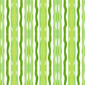 Three Flaxen Stripes, Green & Yellow