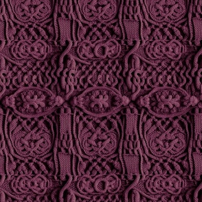 British Quilt _ Craft Cable Knit Purple