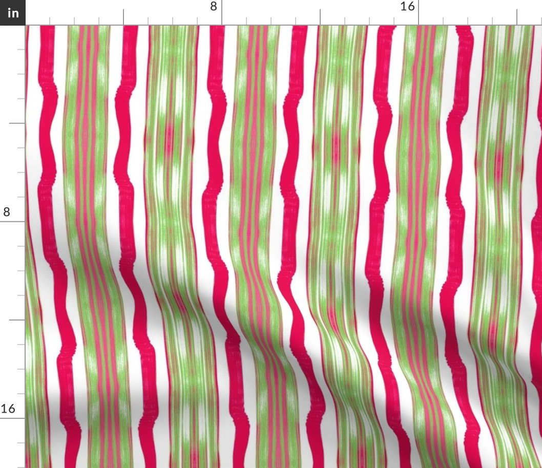 Three Flaxen Stripes, Candycane colors