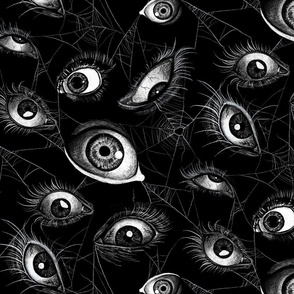 Nightmare Eyes Fabric, Wallpaper and Home Decor