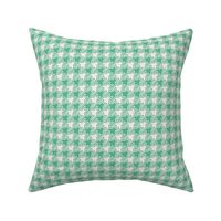 Houndstooth Echo (medium) in green and ivory white