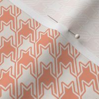 Houndstooth Echo (medium) in orange and ivory white