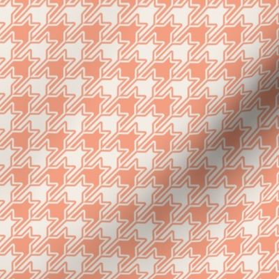 Houndstooth Echo (medium) in orange and ivory white