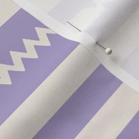 Monster Teeth Stripe (large) in lilac and ivory white for Halloween