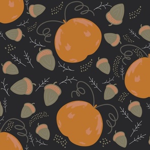 Pumpkins-Acorns-Seeds-Orange-Green-Black-Large