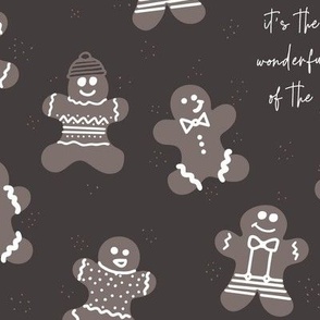 Gingerbread Man | Small Scale | Dark brown, beige brown | Neutral Winter