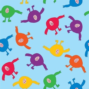 Ali's Polka dot cute Monsters Colorful for Kids Children projects 