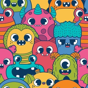 Colorful Cute Monster party ( medium size)
