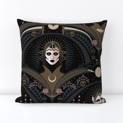 Monster Mash / Grim Reaper & Vampire / Art Deco / Gothic / Dark Moody / Skulls Blood / Halloween / Large