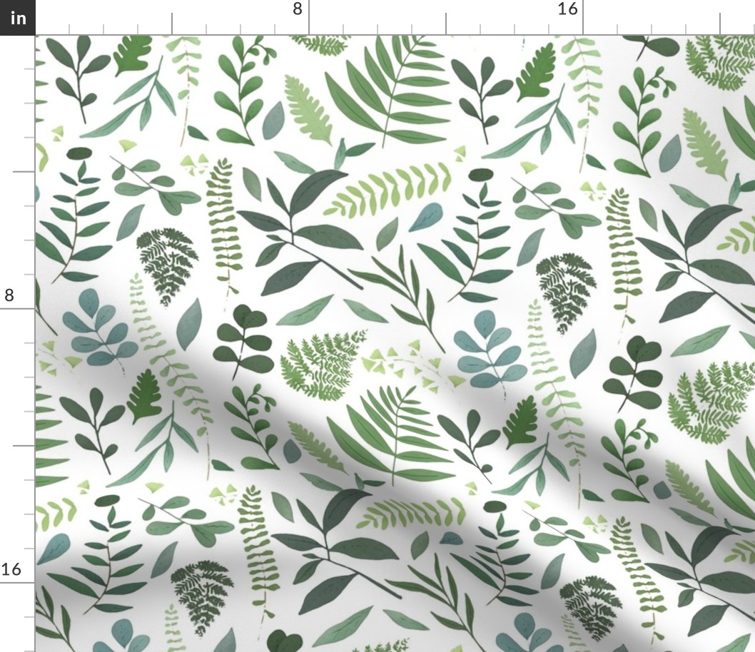 Sage Botanical in Eucalyptus Green