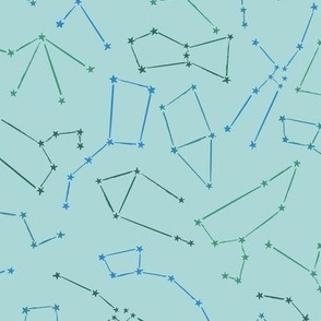 Star Constellations in Teal
