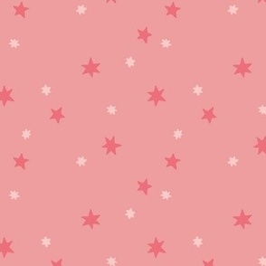 Stardust Twinkling Stars in Warm Pink