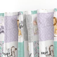 Safari//Lilac & Sea Glass - Wholecloth Cheater Quilt