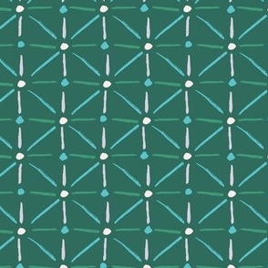 Chart a Course Dots and Lines in Deep Green