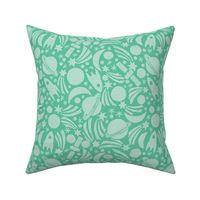 Night Sky Explorer in Bright Green and Sea Foam (Medium)