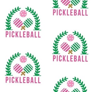 LARGE Pickleball Wreath preppy white sports fabric   10in
