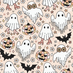 Groovy Disco Halloween Ghosts