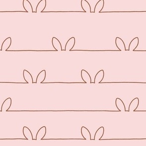 Medium Pink Easter Bunny Stripe for Home Decor and Girls Clothes