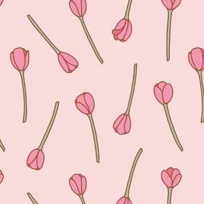 Medium Pink Tulips for Spring and Easter Home Decor and Girls Clothes