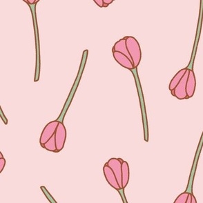 Large Pink Tulips for Spring and Easter Home Decor and Girls Clothes