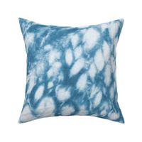 (L) Shibori dyed with the blues of the sea, Peacock