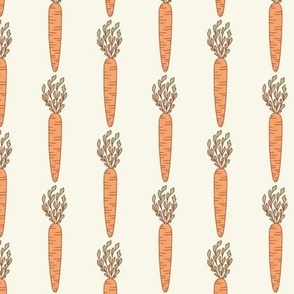 Small Orange Carrots Stripe for Easter on White for Kids Clothes and Home Decor