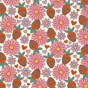 Strawberry Fabric By The Yard - Chocolate Covered Strawberries Fabric -  Valentine Fabric – Pip Supply