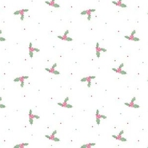 Holiday Christmas Ditsy Dot Mistletoe