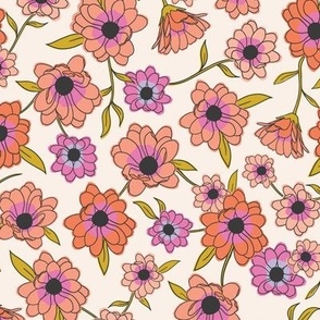 vibrant daisy | clean, colorful, boho floral print