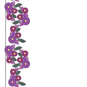 floral flora - border - purple - small  