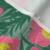 Preppy Pink and Green Floral