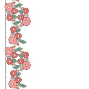 floral flora - border - pink - small 