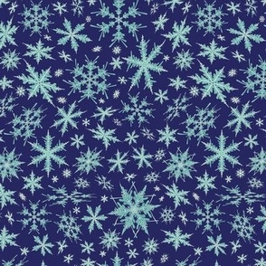 Winter Snowflakes - Navy Blue