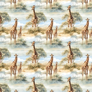 Giraffes on the Savanna