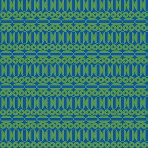 morris code - cobalt blue and summer green - small