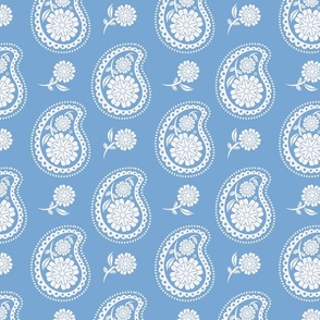 Poppy Paisley in blue