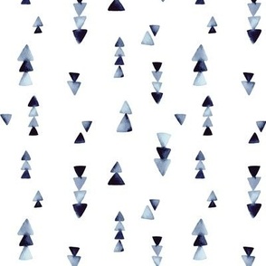 Blue Christmas - "Minimalist Trees" (Small) - Navy blue watercolour pattern by Lindsay Potter Creative